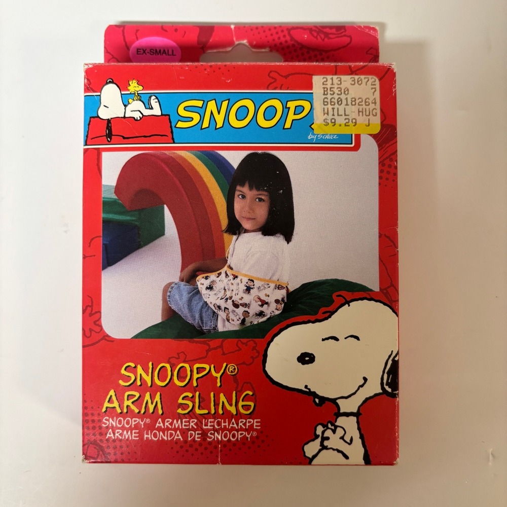 Vintage Snoopy Peanuts Arm Sling Scott Specialties XS Kids Pediatric Red White